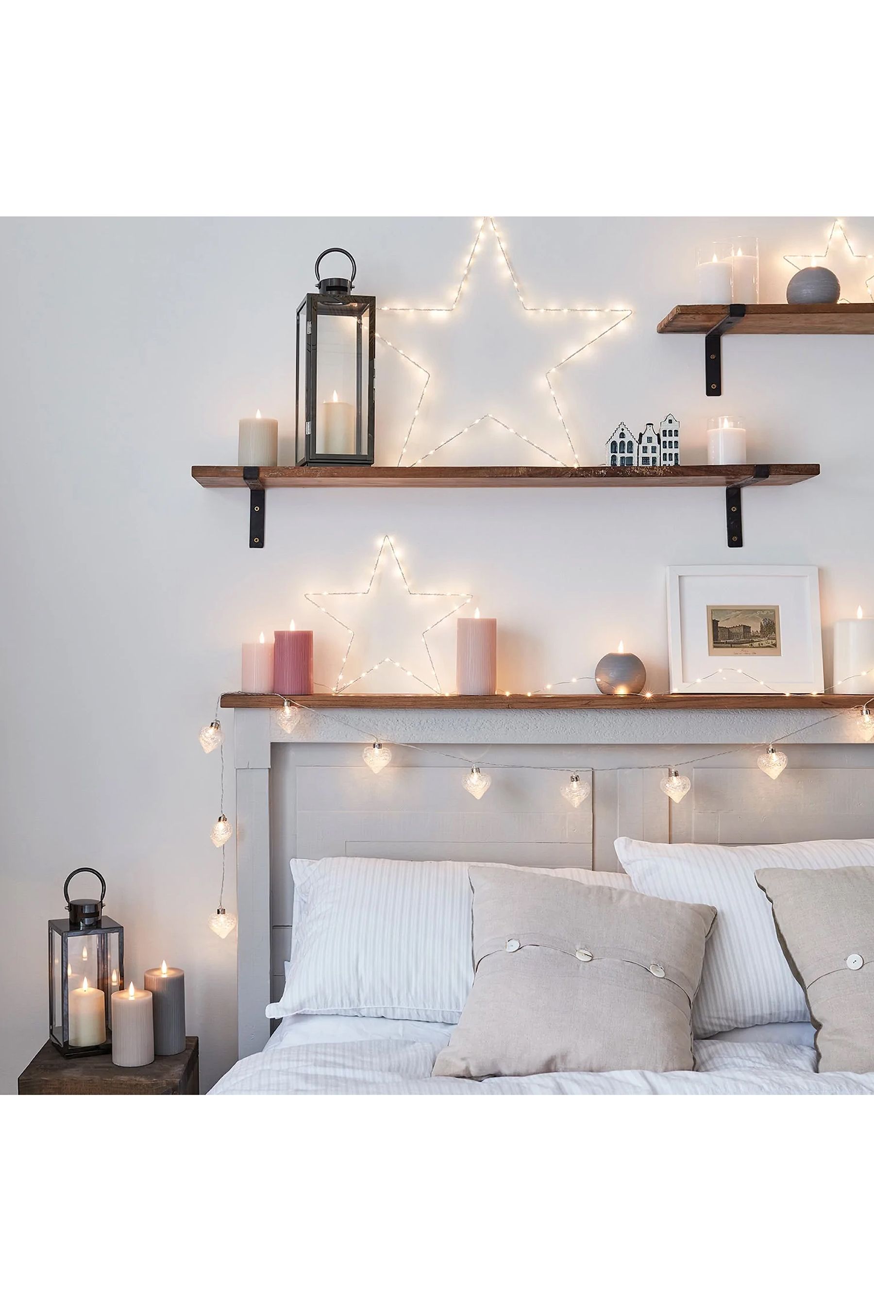 Lights4fun Set of 2 Light Up LED Stars