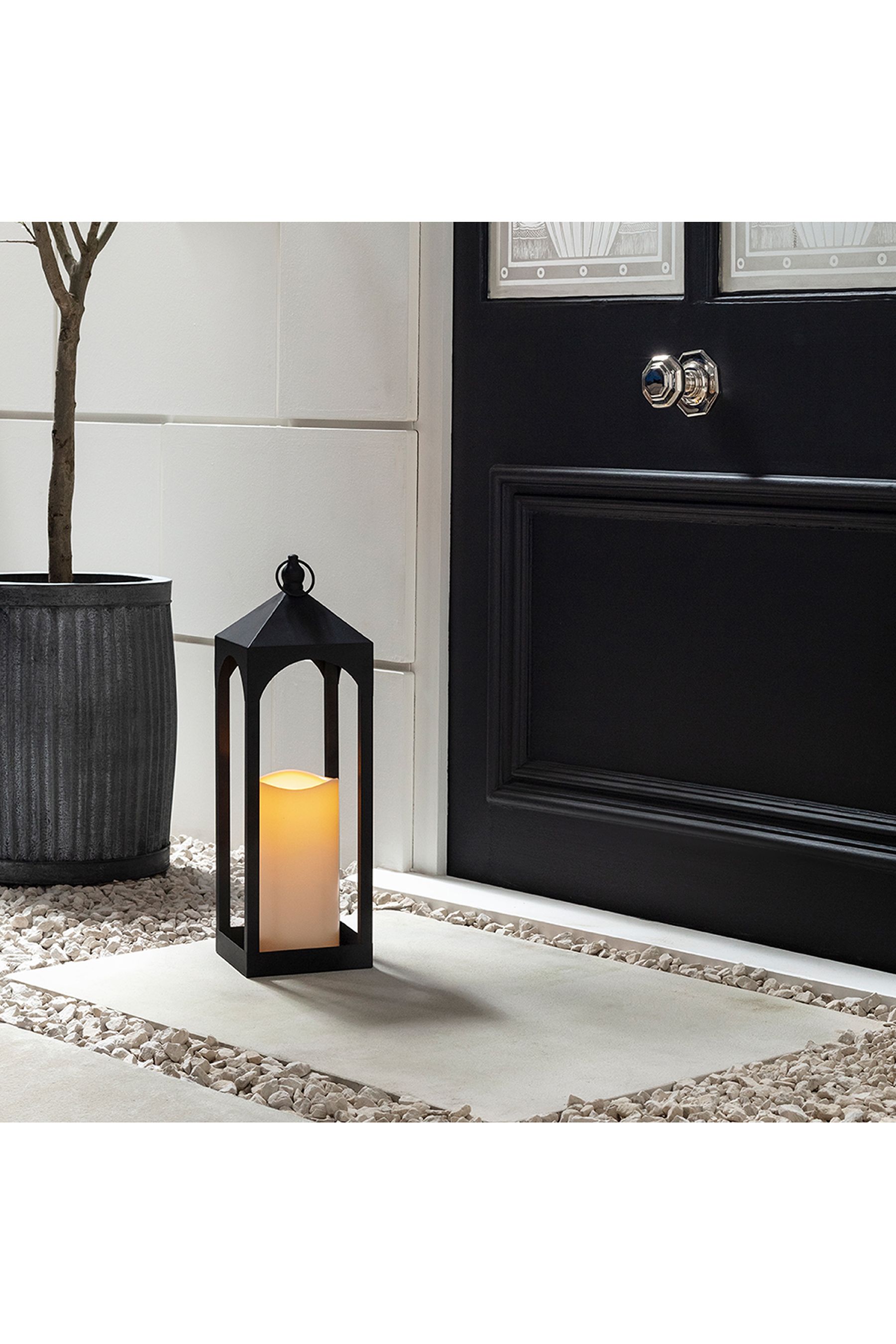 Extra large top black outdoor lanterns
