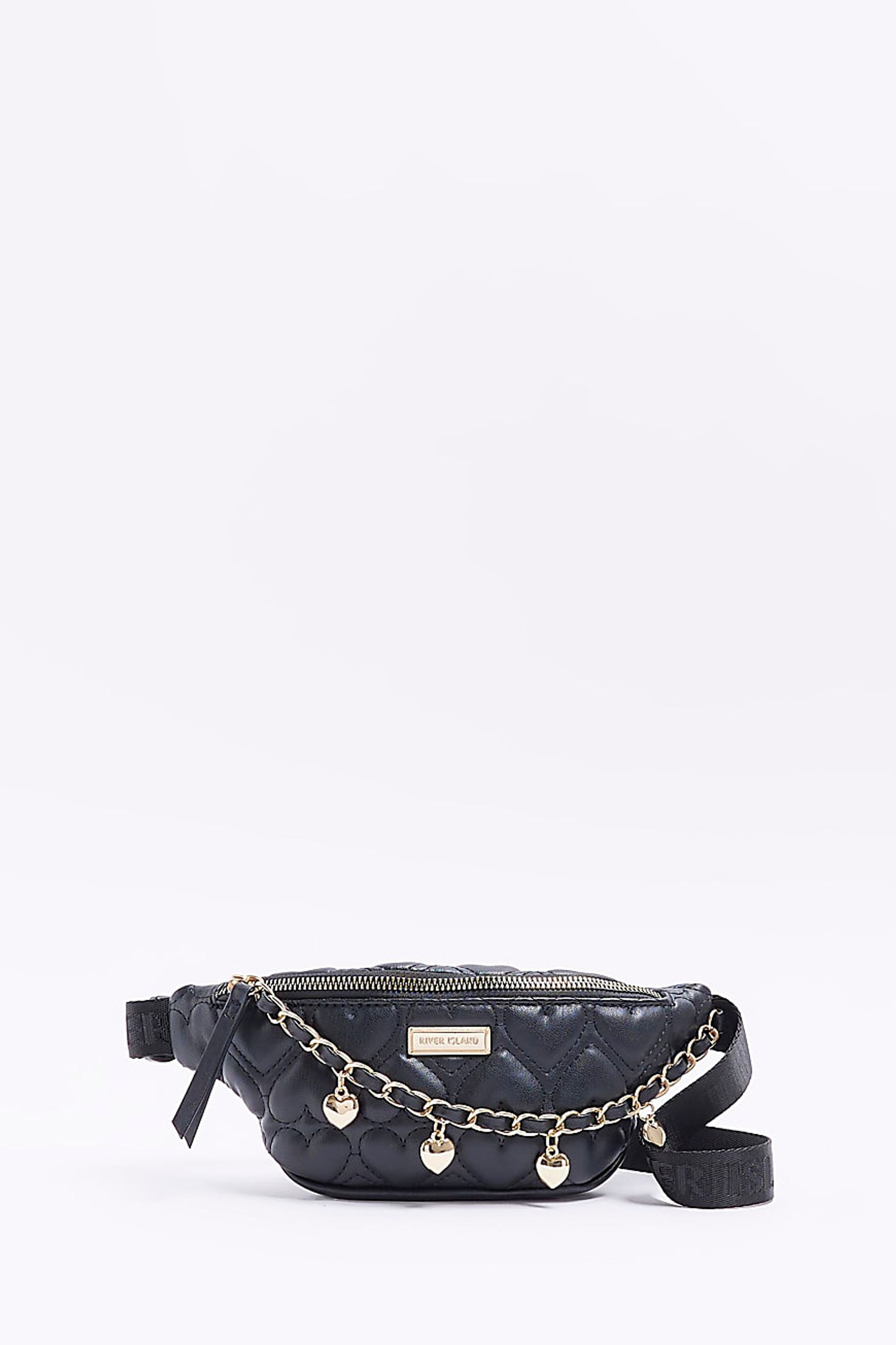 River island black bum bag discount