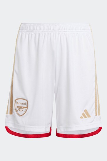 adidas White Arsenal 23/24 Home Shorts