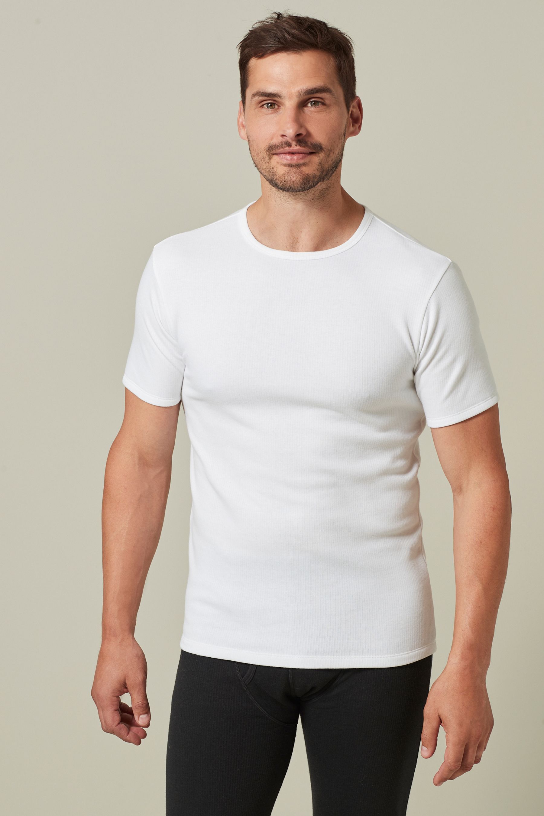 Mens white thermal top sale