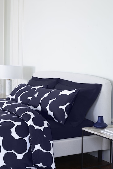 Jasper Conran London Set of 2 Navy 300 Thread Count Satin Weave Pillowcases