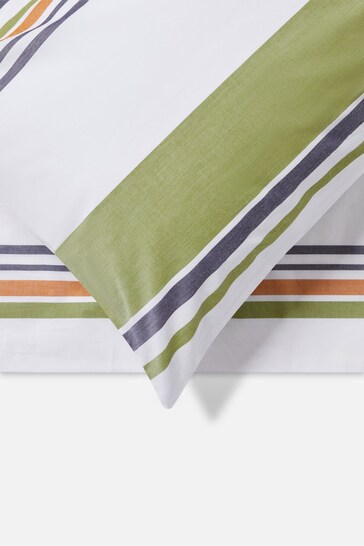 Jasper Conran Green Cotton Percale Stripe Pillowcase
