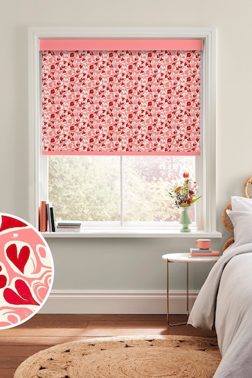 Cath Kidston Red Marble Hearts Made to Measure Roller Blinds