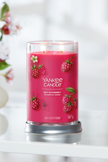 Yankee Candle Signature Large Tumbler Scented Candle, Red Raspberry