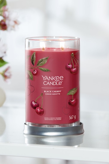 Yankee Candle Signature Large Tumbler Scented Candle, Black Cherry