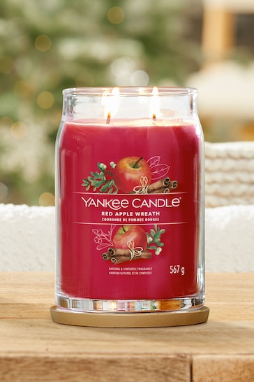 Yankee Candle Signature Large Jar Scented Candle, Red Apple Wreath