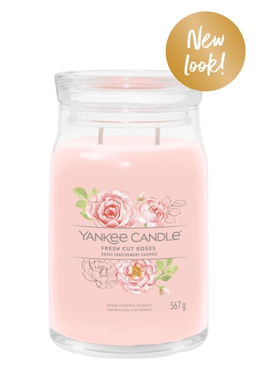 Yankee Candle Signature Large Jar Scented Candle, Fresh Cut Roses