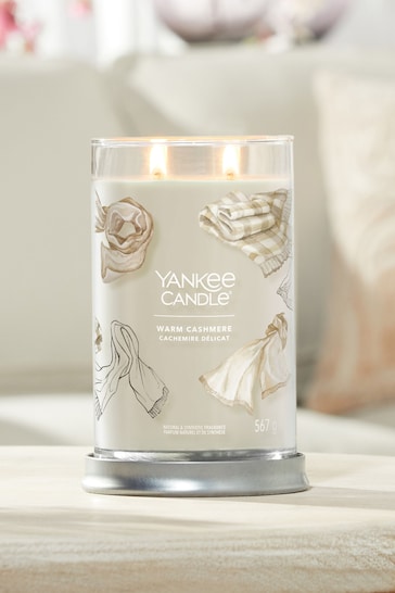 Yankee Candle Signature Large Tumbler Scented Candle, Warm Cashmere