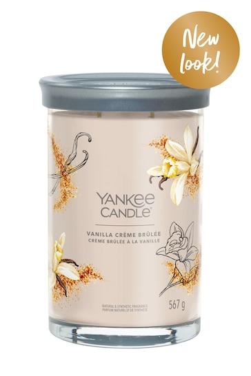 Yankee Candle Signature Large Tumbler Scented Candle, Vanilla Crème Brûlée