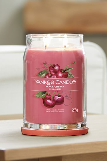 Yankee Candle Signature Large Jar Scented Candle, Black Cherry