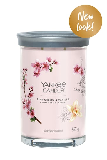 Yankee Candle Signature Large Tumbler Scented Candle, Pink Cherry Vanilla