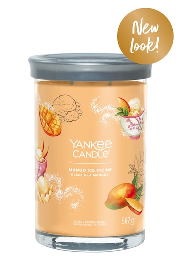 Yankee Candle Signature Large Tumbler Scented Candle, Mango Ice Cream