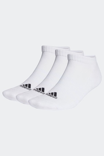 adidas White Cushioned Low-Cut Socks 3 Pairs