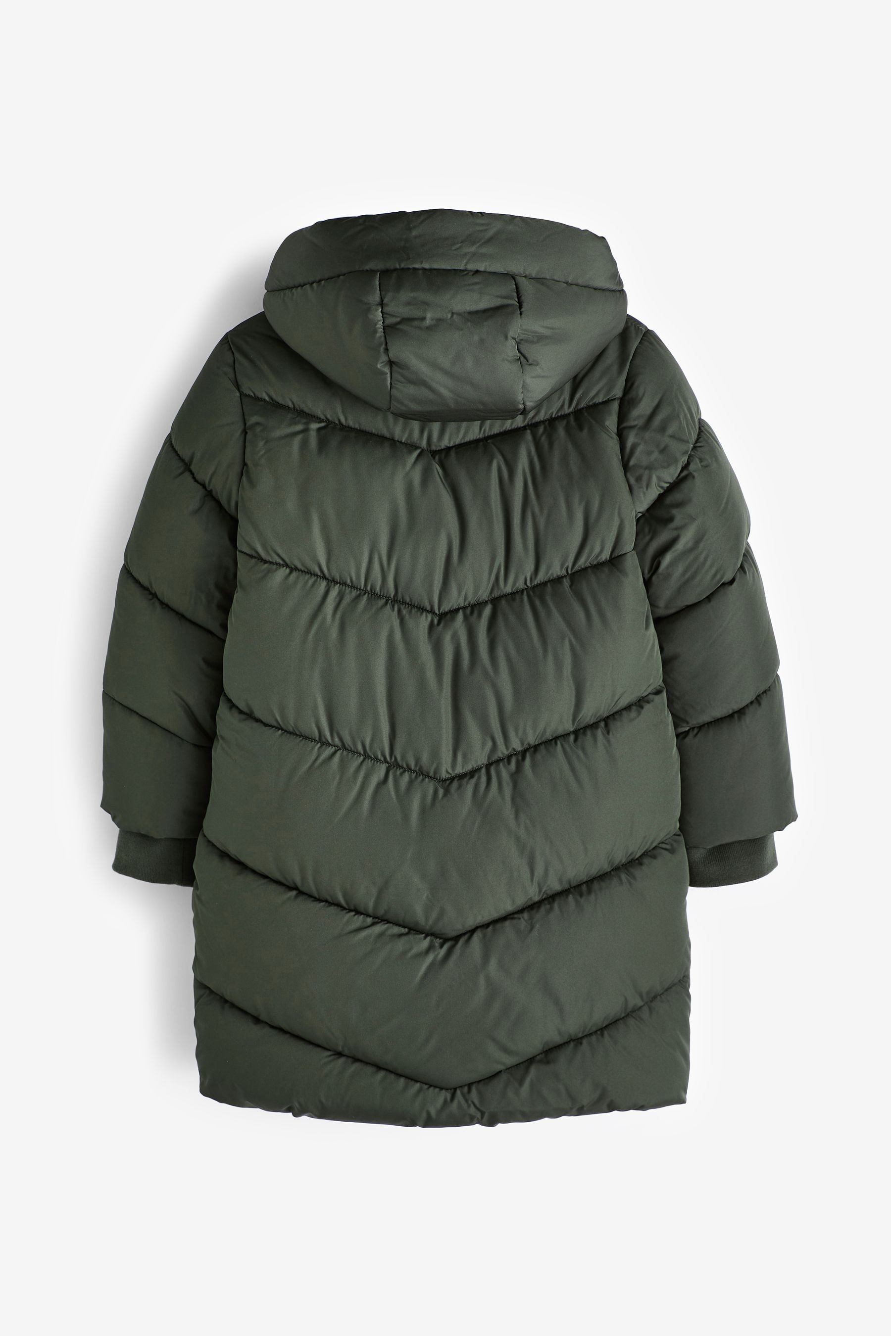 Buy Khaki Green Regular Length Shower Resistant Faux Fur Lined Hooded Padded Coat 3 16yrs from the Next UK online shop