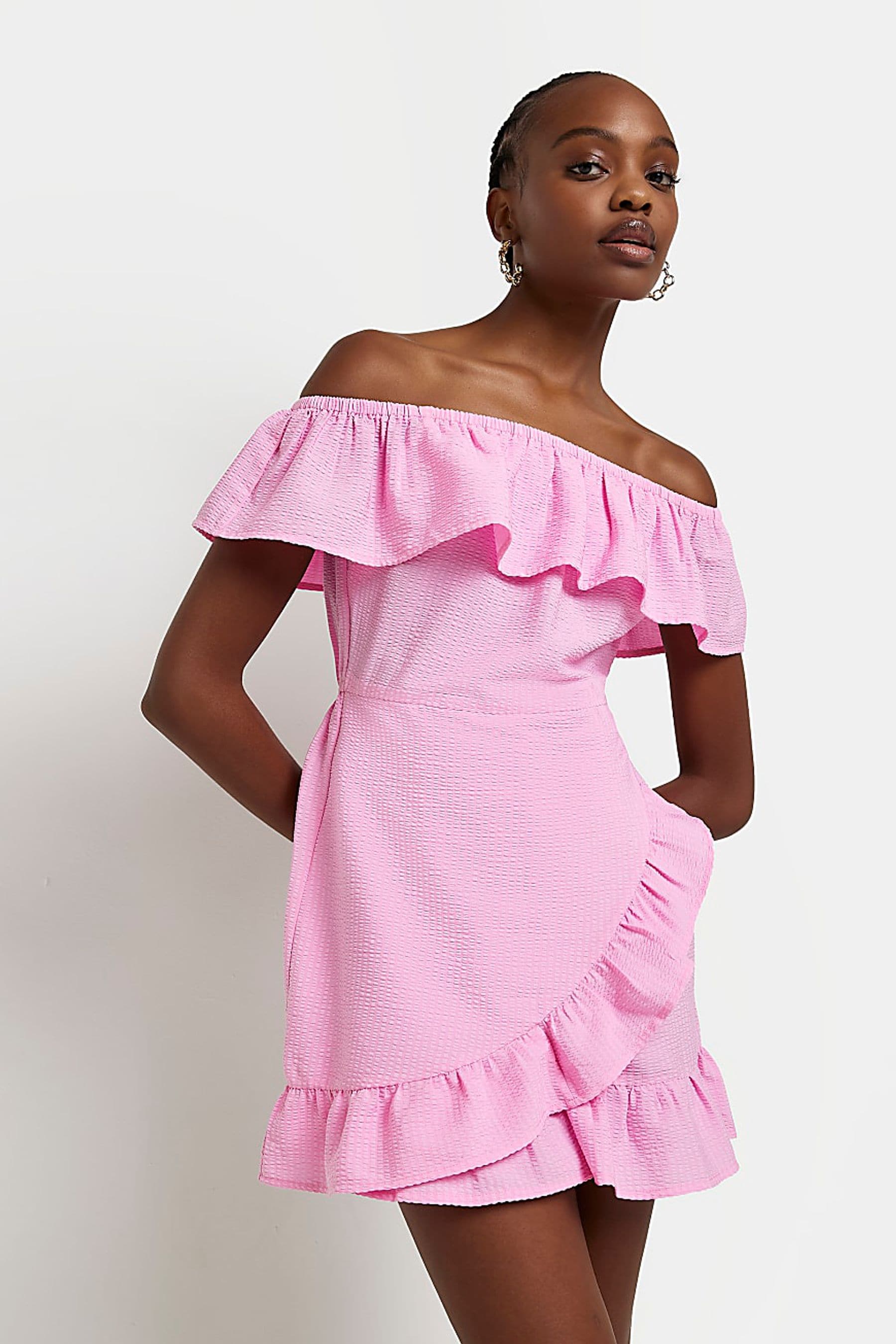 River island frill sales playsuit
