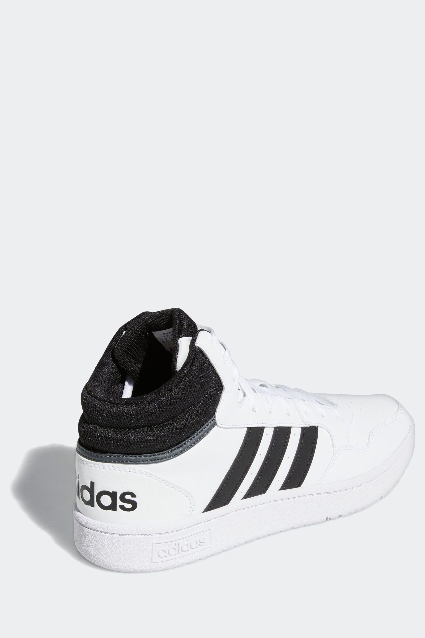 Buy adidas White Black Hoops 3.0 Mid Trainers from the Next UK