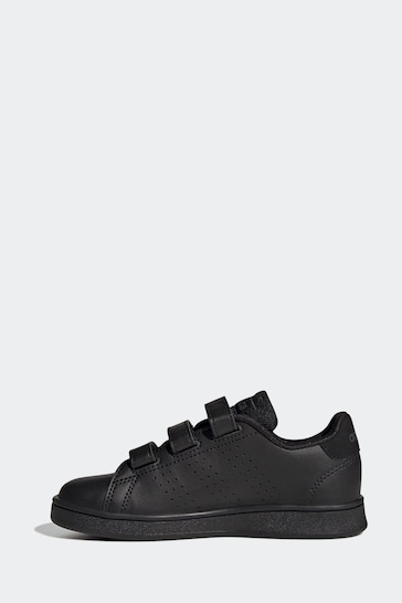 adidas Black Sportswear Advantage Court Lifestyle Hook And Loop Trainers