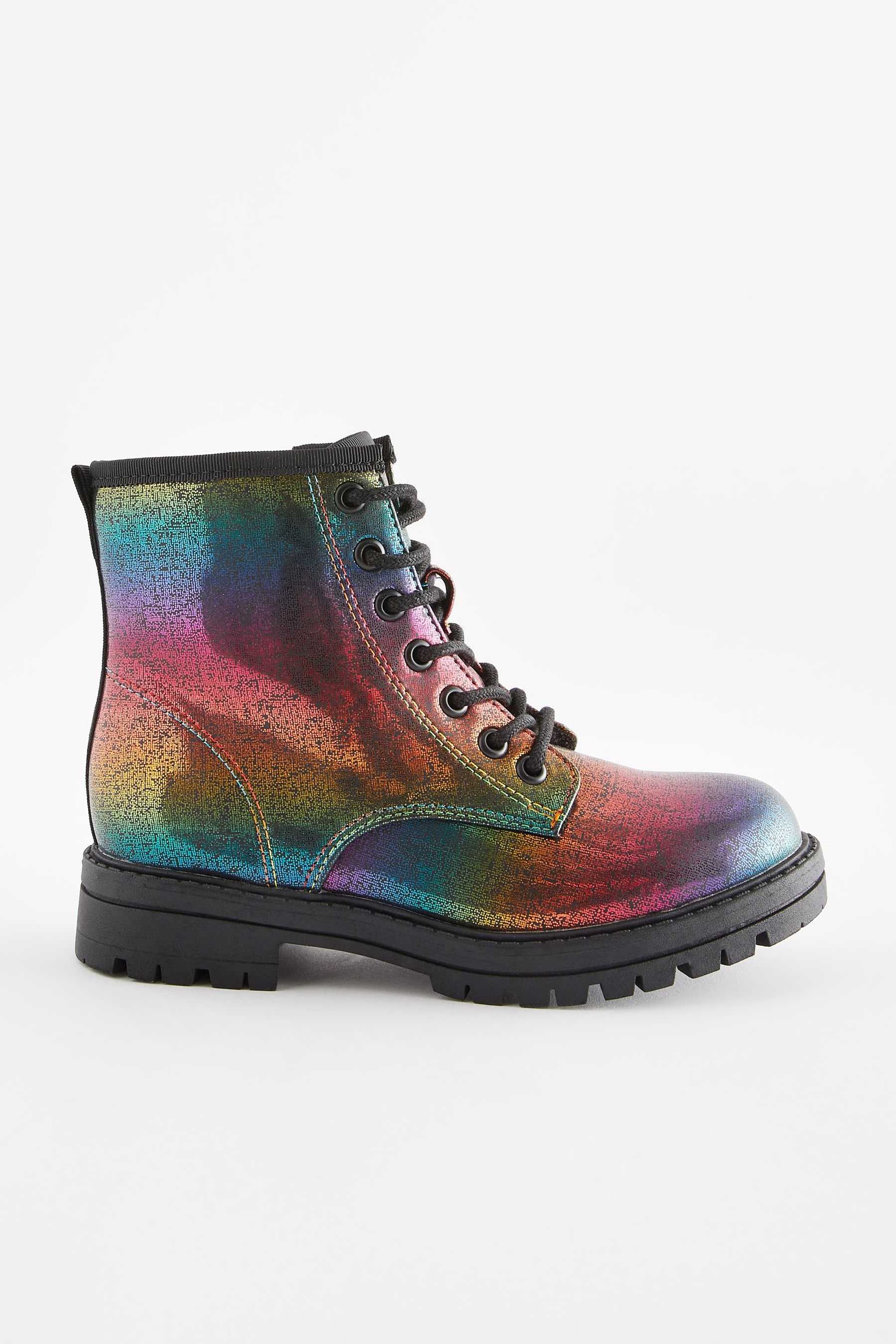 Rainbow shock glitter boots top