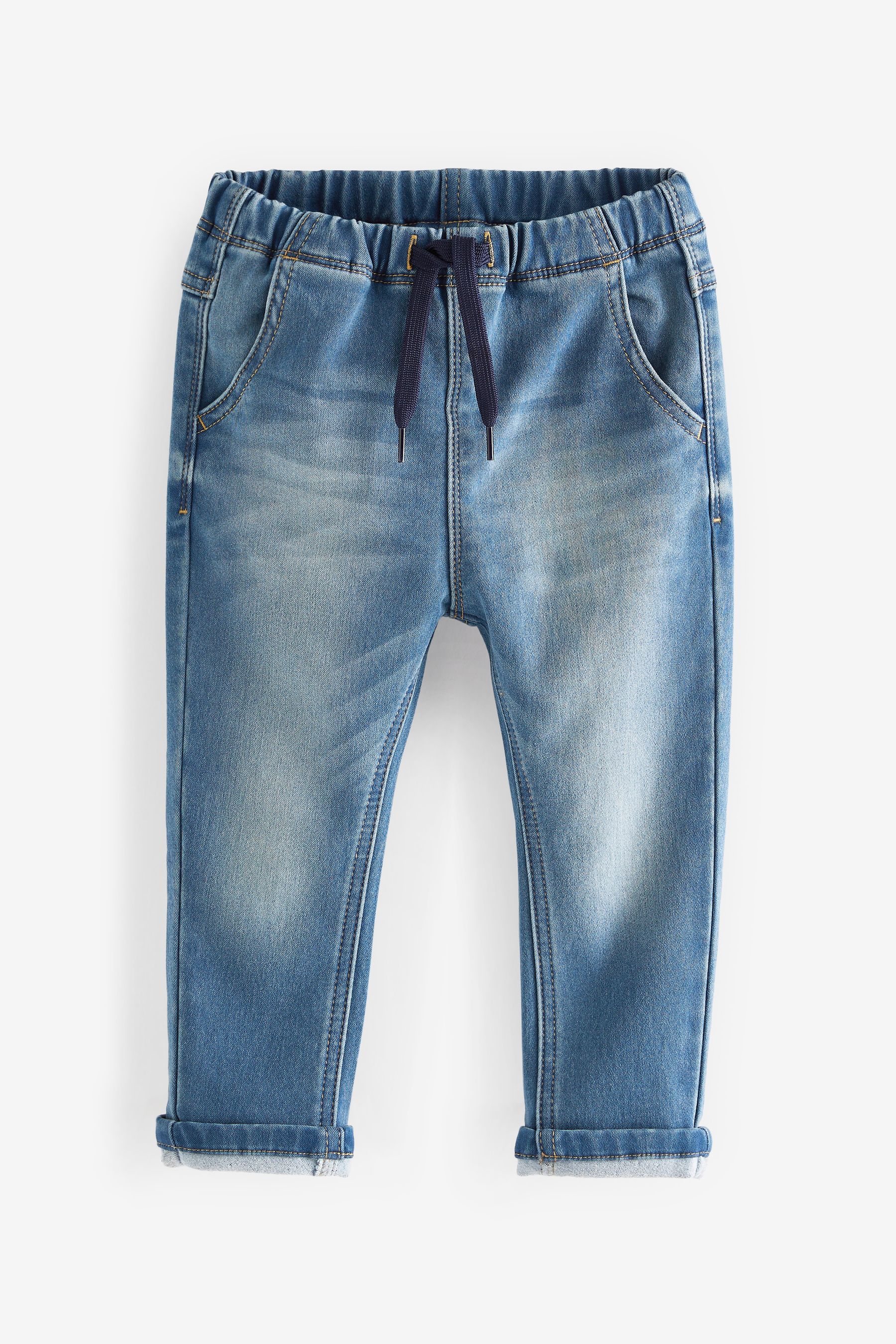 Black denim sales pull on jeans