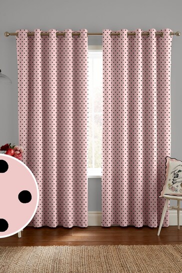 Cath Kidston Pink Spot Made To Measure Curtains