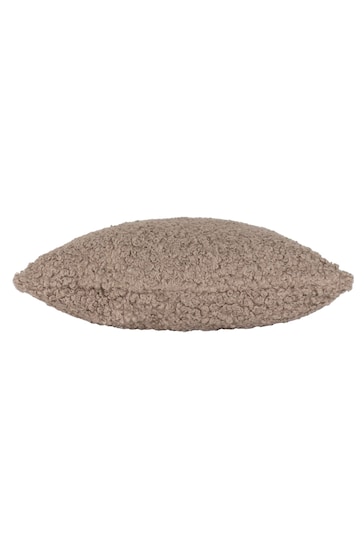 The Linen Yard Taupe Brown 2 Pack Cabu Chunky Textured Bouclé Cushions