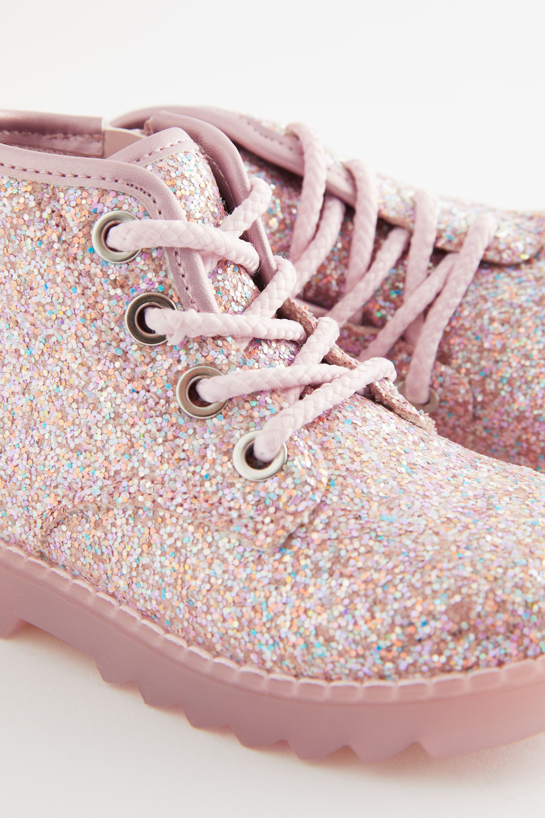 Pink Glitter Light Up Boots