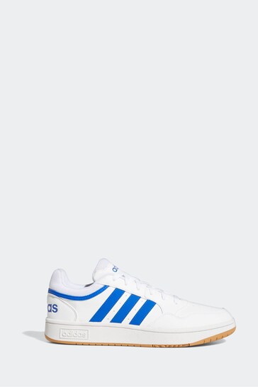 adidas White Originals Hoops 3.0 Low Classic Vintage Trainers