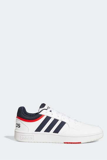 adidas Black/White Originals Hoops 3.0 Low Classic Vintage Trainers