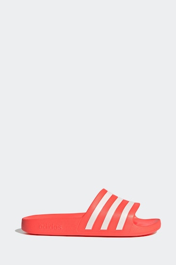 adidas Red Sportswear Adilette Aqua Slides