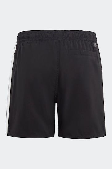 adidas Black 3-Stripes Swim Shorts