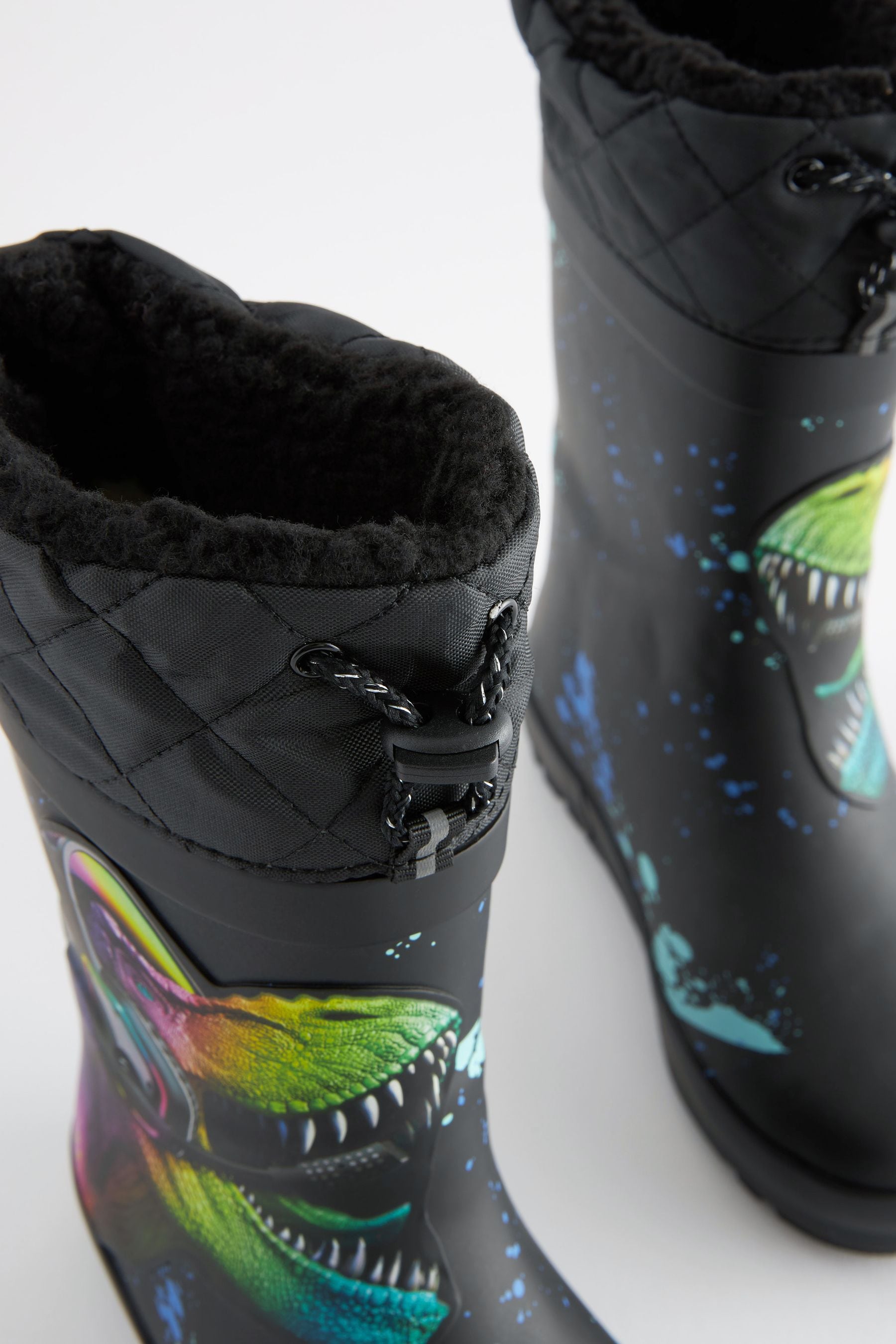 Lime green shop wellies