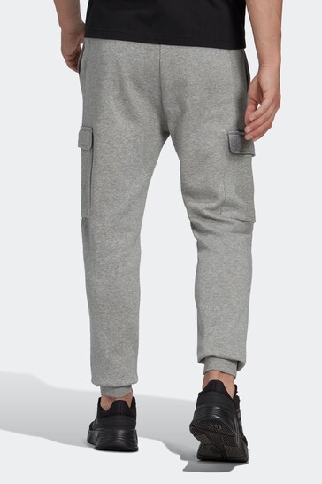 adidas gt0340 Grey Sportswear Essentials Fleece Regular Tapered Cargo Joggers