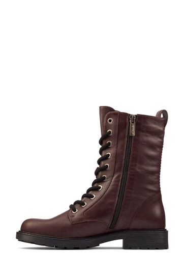 Clarks Red Leather Orinoco 2 Style Boots