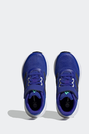 adidas Blue Sportswear Runfalcon 3.0 Elastic Lace Top Strap Trainers