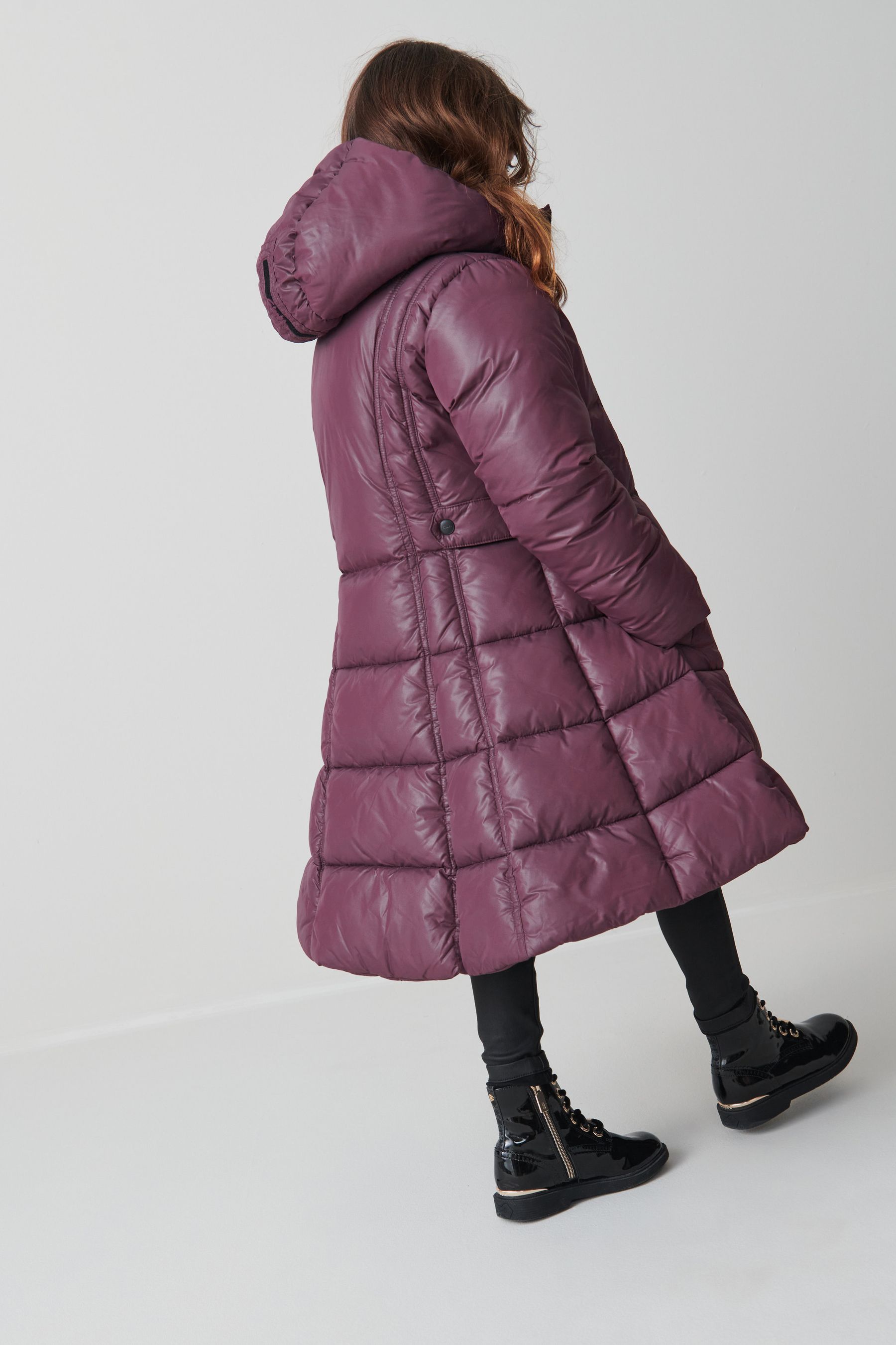 Buy Clarks Purple Girls Longline Coat from the Next UK online shop
