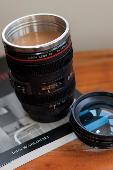 MenKind Camera Lens Mug With Lid