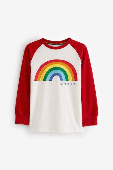 Little Bird by Jools Oliver Red Long Sleeve Colourful T-Shirt
