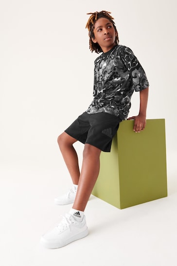 adidas Black Sportswear Future Icons Logo 8-Inch Shorts