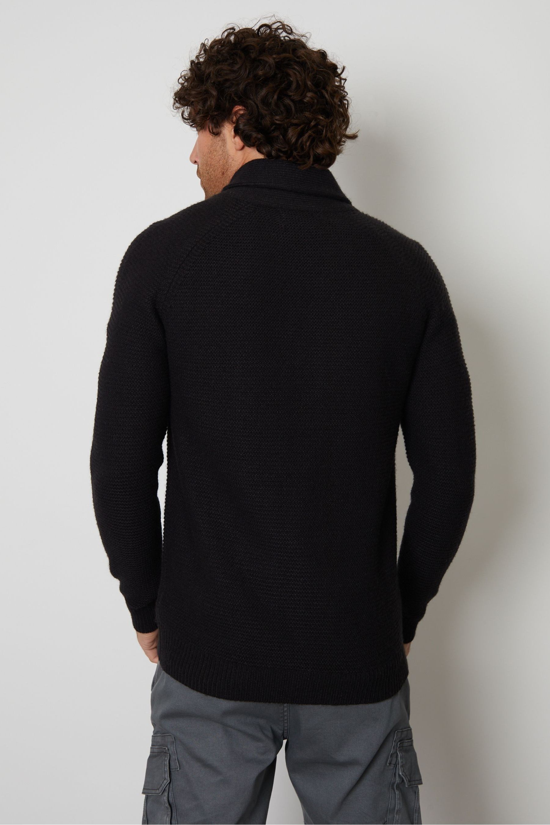 Buy Threadbare Black Shawl Collar Cardigan from the Next UK online