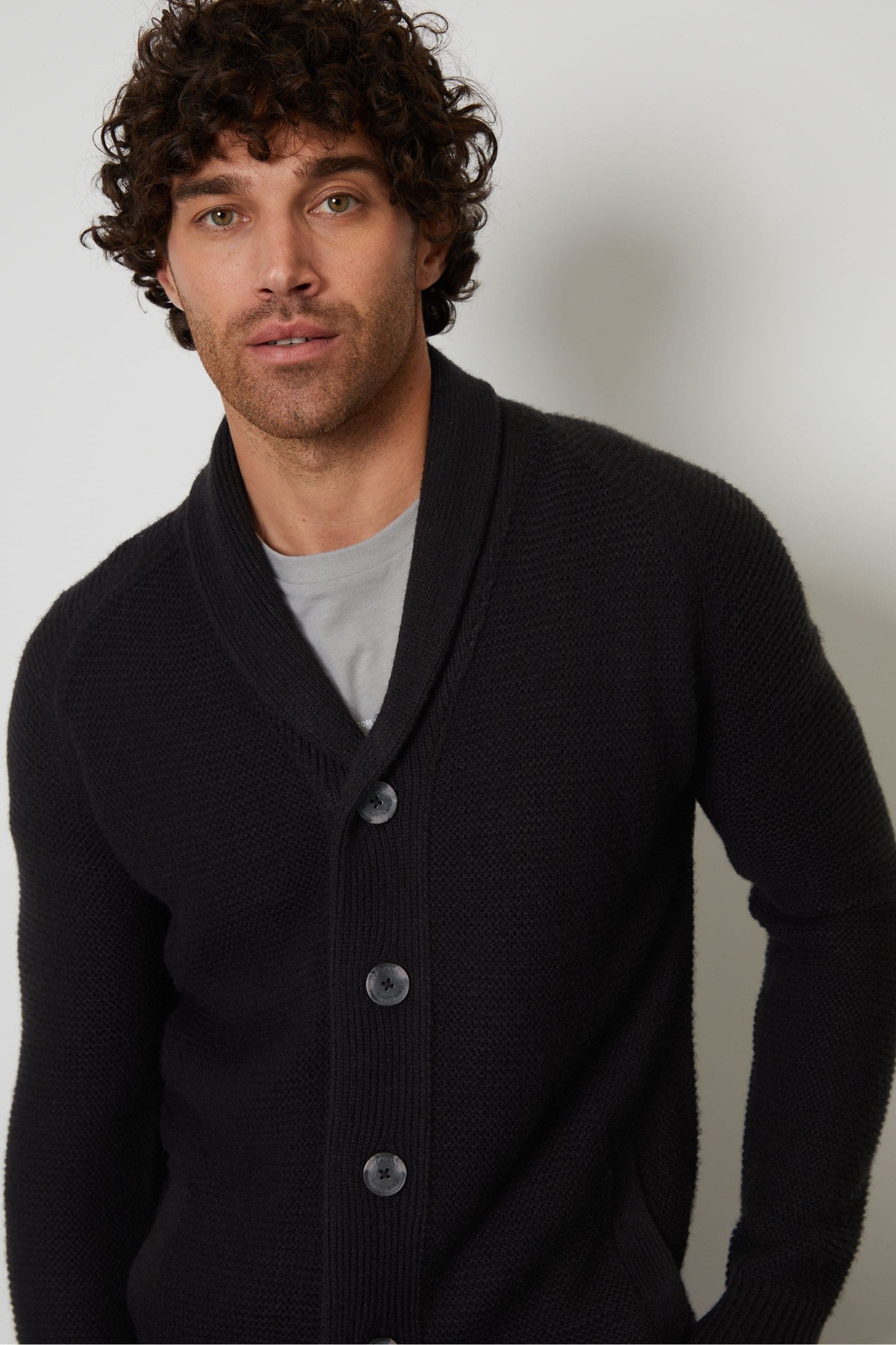 Long black shawl cardigan outlet