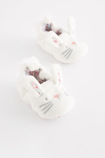 White Bunny Character Slip-On Baby Shoes (0-18mths)