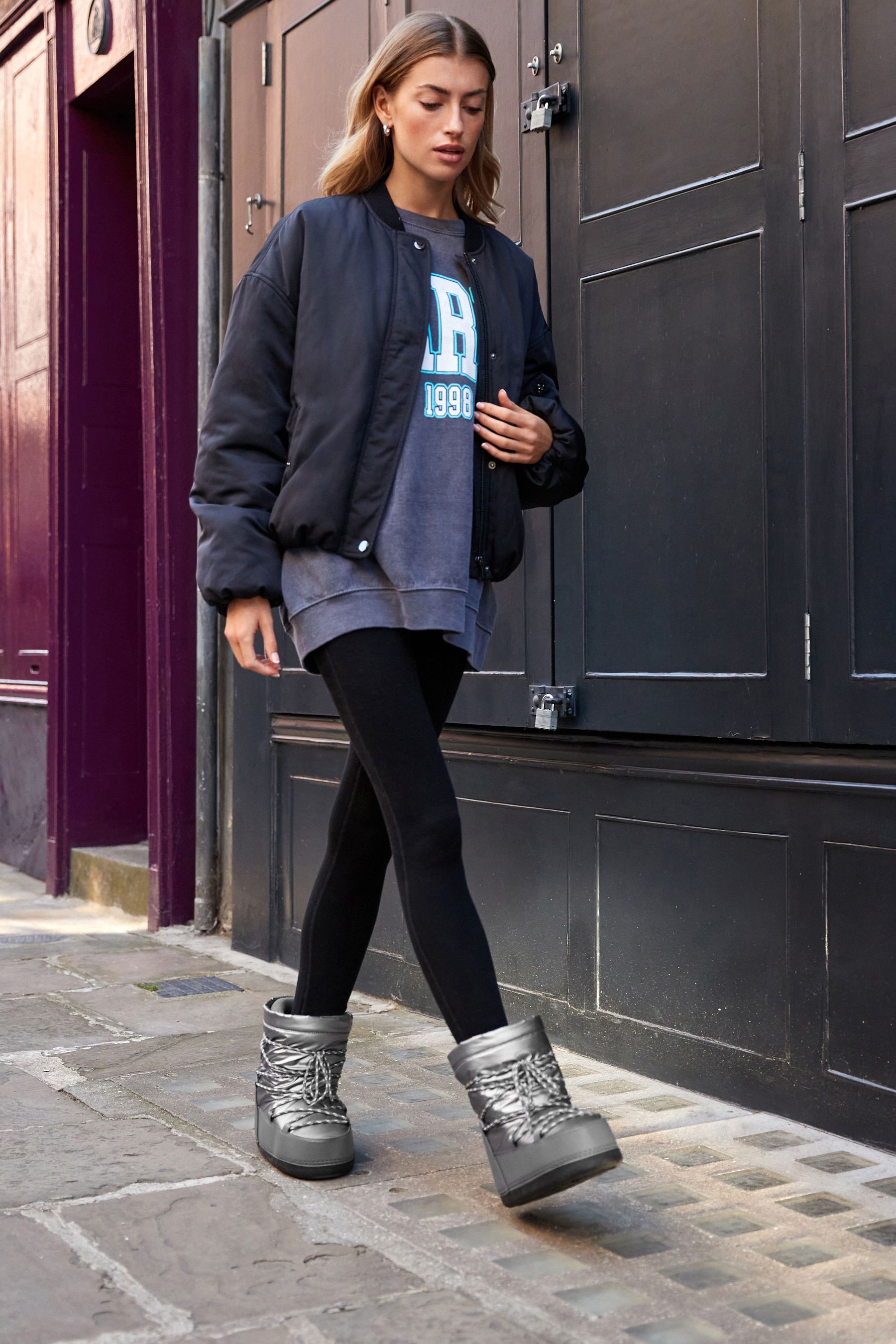 Silver fashion sneakers top