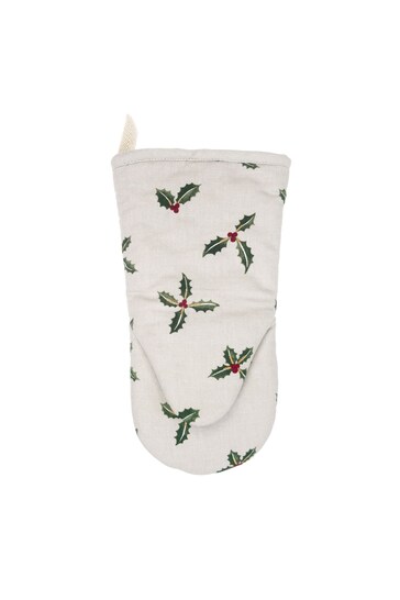 Sophie Allport Natural Holly And Berry Oven Mitt