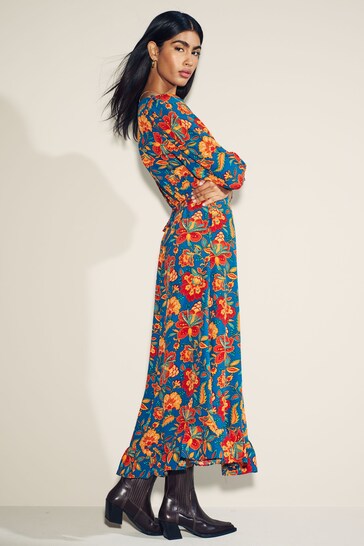 Myleene Klass Blue Paisley Midi Dress