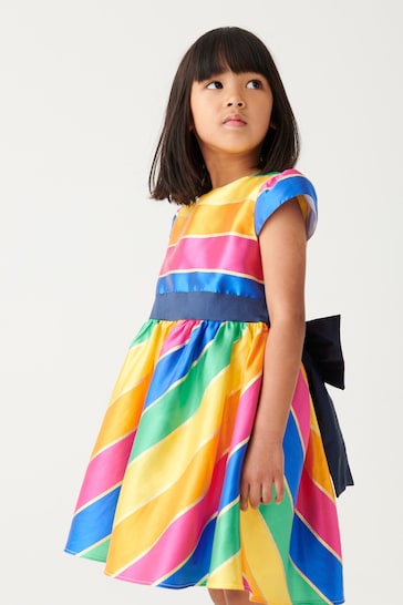 Little Bird by Jools Oliver Multi Multicoloured Striped Party Dress