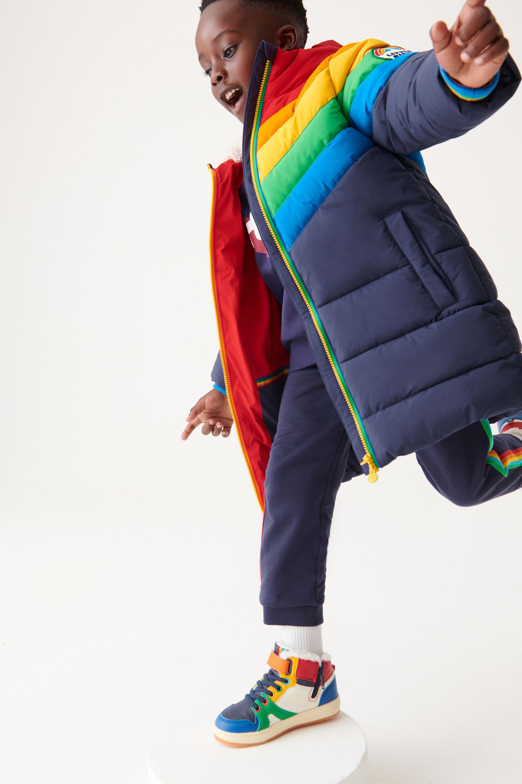 Boys rainbow cheap coat