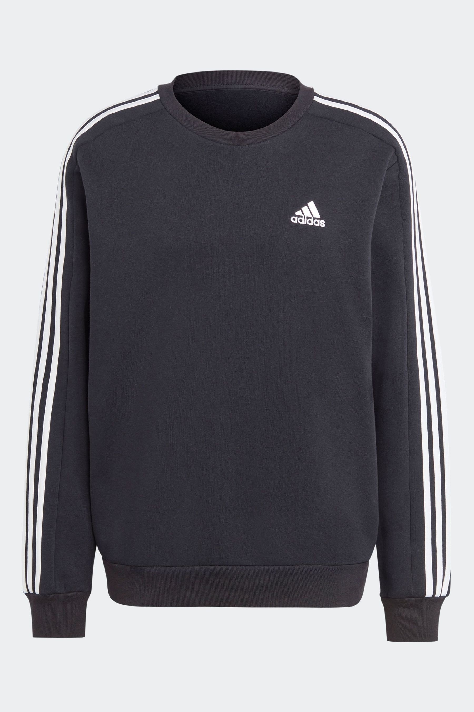 Mens adidas 3 stripe on sale sweatshirt