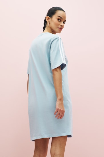 adidas Blue Boyfriend Sportswear Essentials 3-Stripes Single Jersey T-Shirt Dress