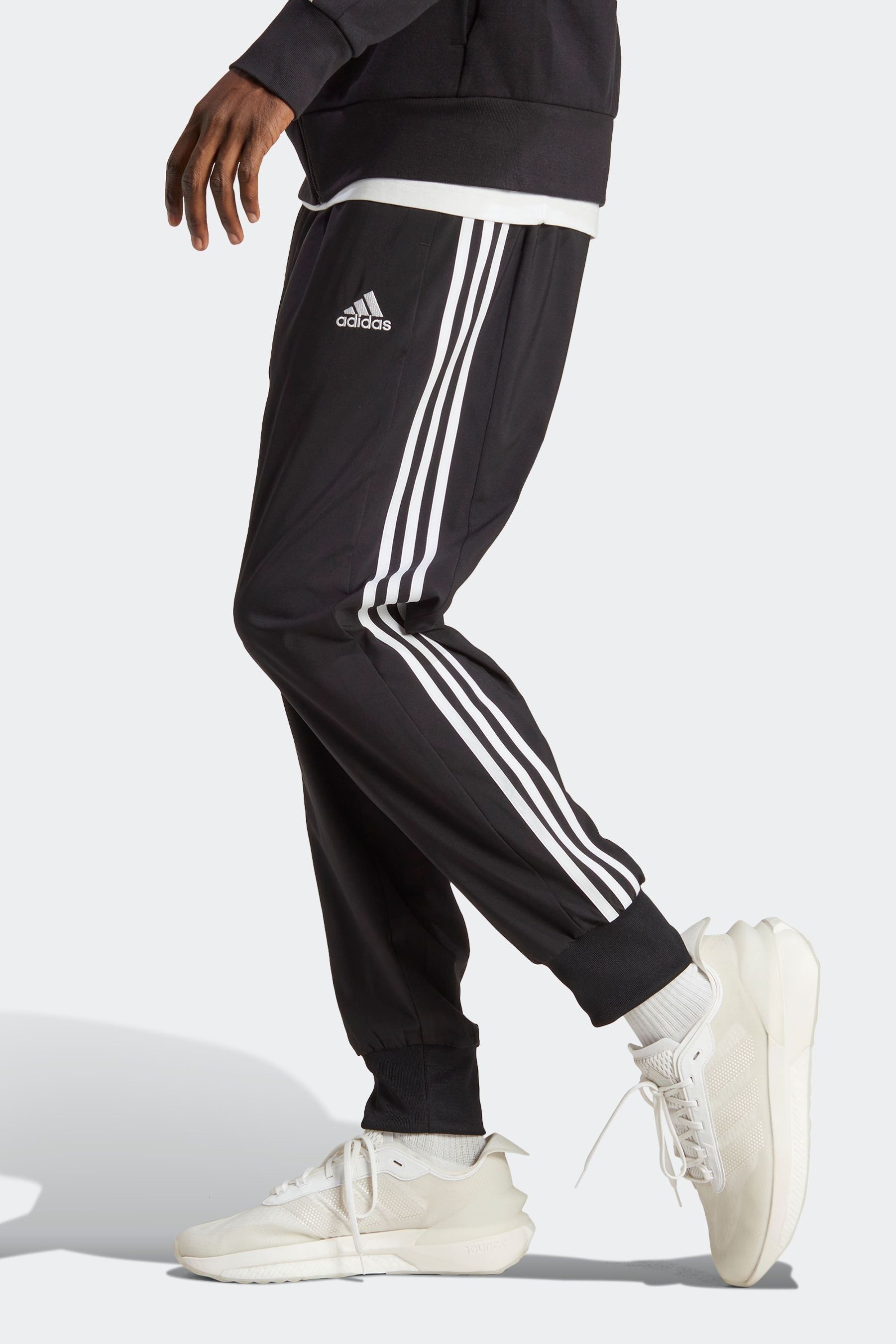 Adidas mens 3 stripe joggers on sale
